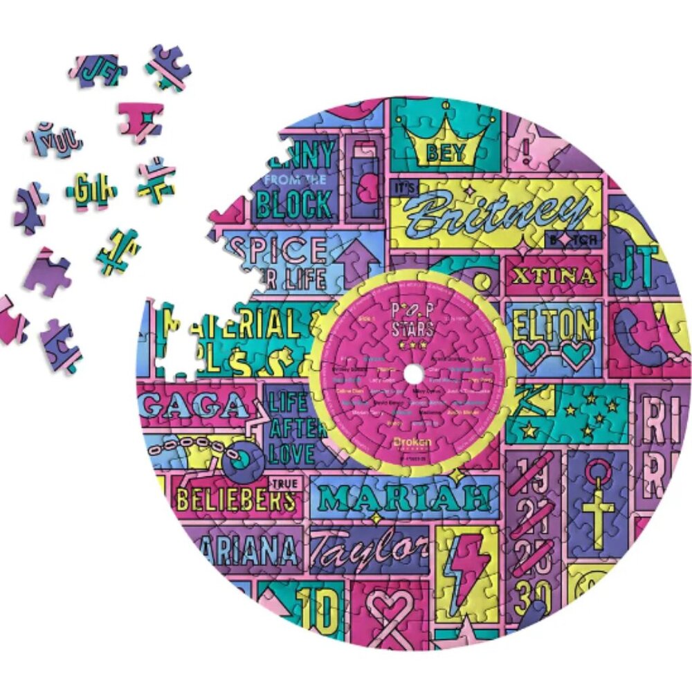 Suck UK Broken Records Pop Stars Jigsaw Puzzle 200 Pieces